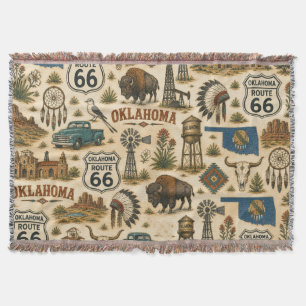 Oklahoma Route 66 Trail Comfort Throw Blanket