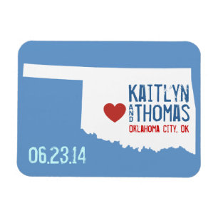 Oklahoma Save the Date - Customisable City Magnet