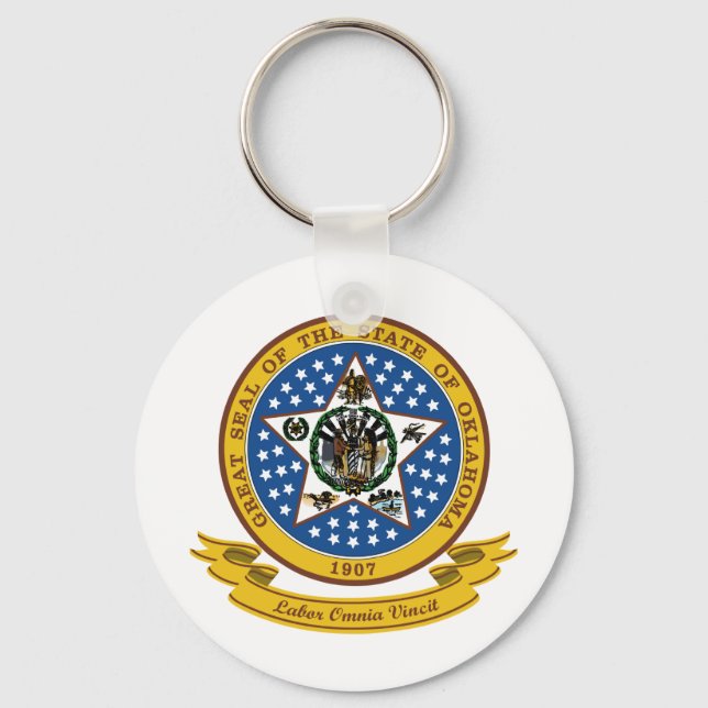 Oklahoma Seal Key Ring (Front)