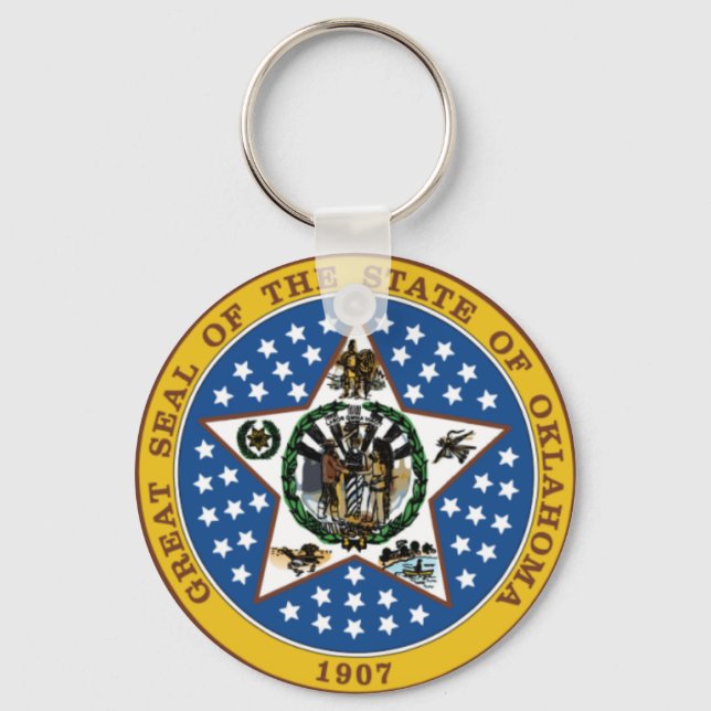 Oklahoma Seal Keychain (Front)