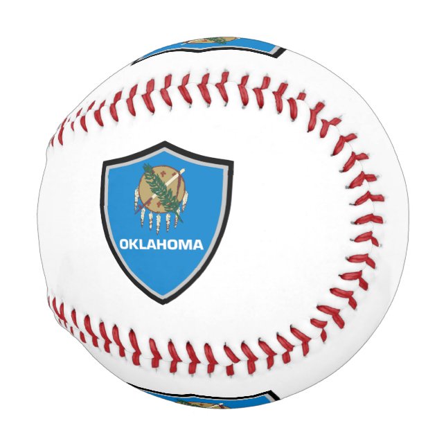 Oklahoma shield flag baseball (Front Right)