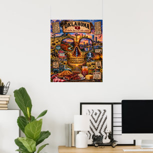 Oklahoma Skull Art Print State of Mind