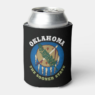 OKLAHOMA SOONER STATE FLAG CAN COOLER