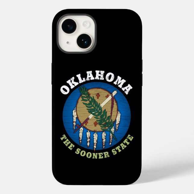 OKLAHOMA SOONER STATE FLAG Case-Mate iPhone CASE (Back)