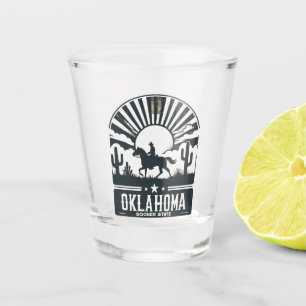 Oklahoma Sooner State Shot Glass