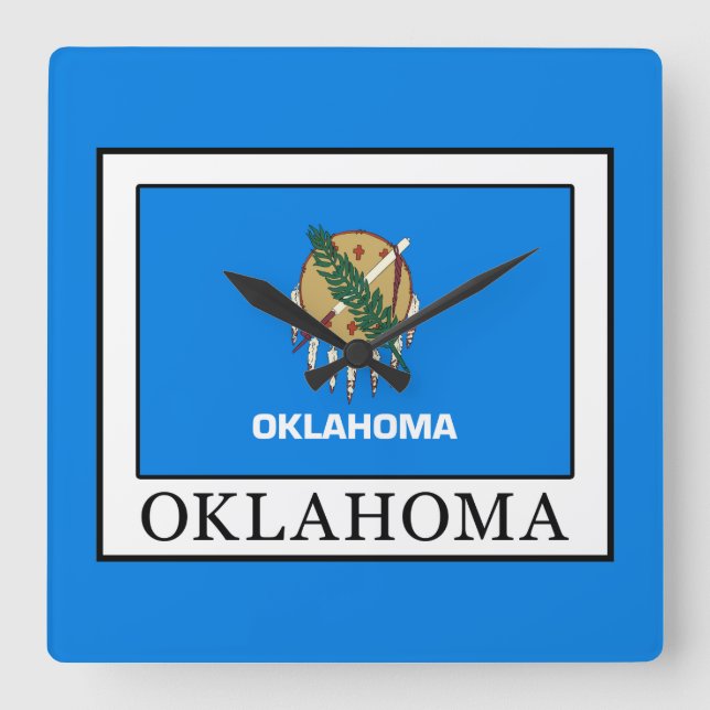 Oklahoma Square Wall Clock (Front)