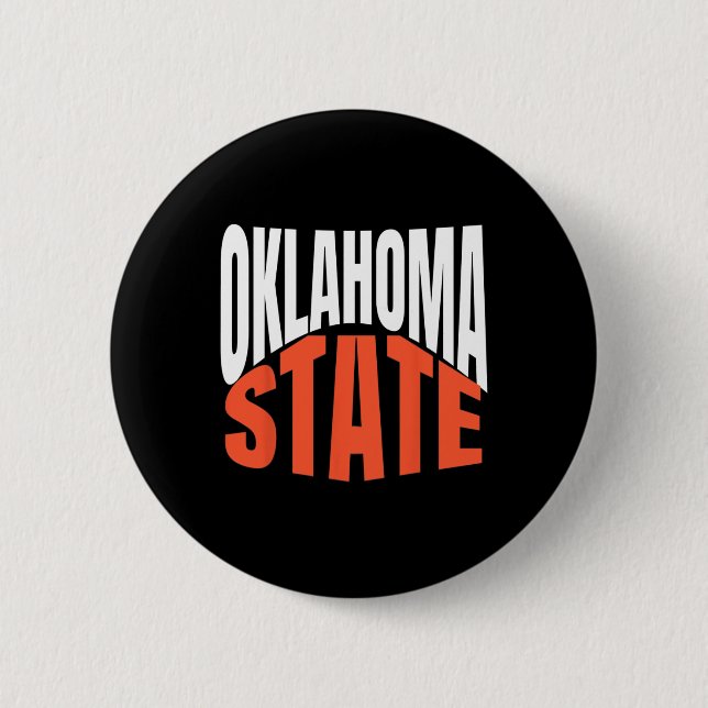 Oklahoma State  6 Cm Round Badge (Front)