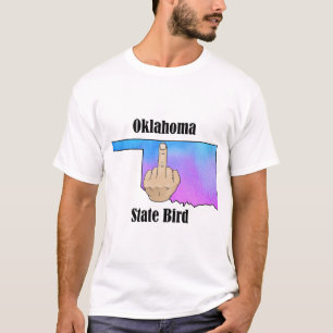 Oklahoma state bird t-shirt middle finger color