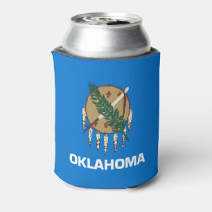 Oklahoma State Flag Can Cooler