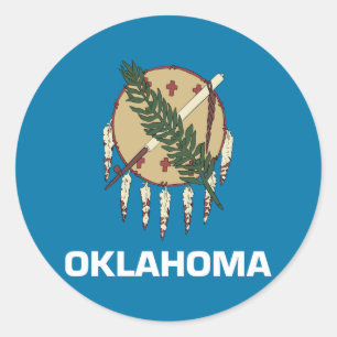 Oklahoma State Flag Classic Round Sticker