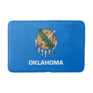 Oklahoma State Flag Design Decor Bath Mat