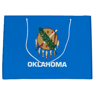 Oklahoma State Flag Design Decor Large Gift Bag