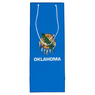 Oklahoma State Flag Design Decor Wine Gift Bag