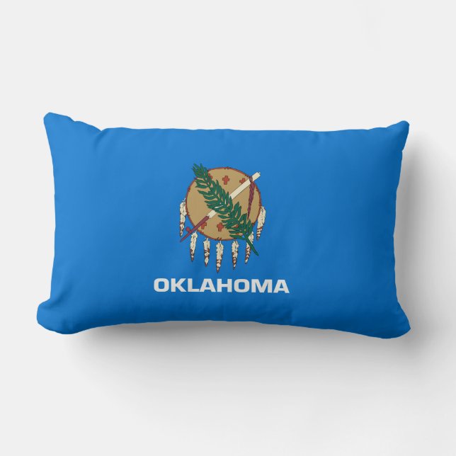 Oklahoma State Flag Design Lumbar Cushion (Front)