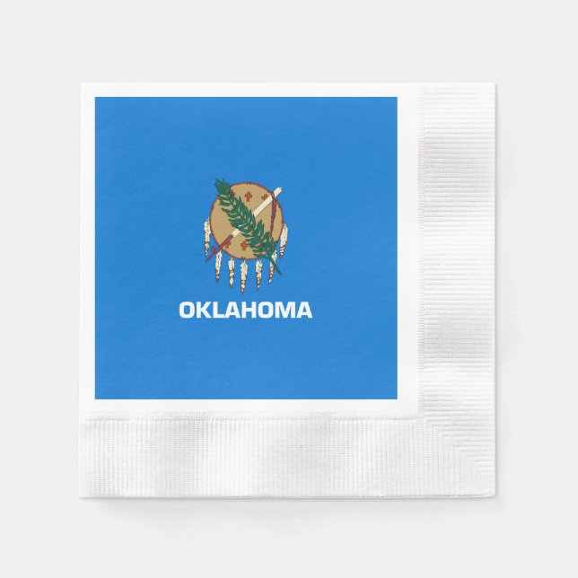 Oklahoma State Flag Design Napkin (Front)