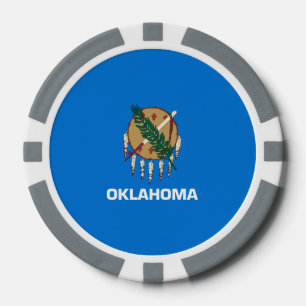 Oklahoma State Flag Design Poker Chips