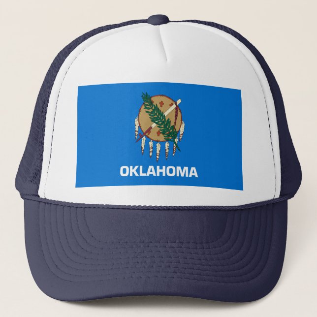 Oklahoma State Flag Design Trucker Hat (Front)