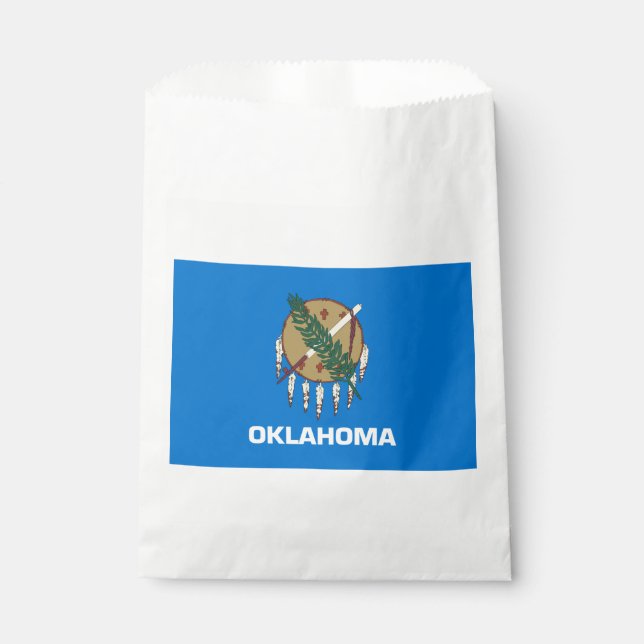 Oklahoma State Flag Favour Bags (Front)
