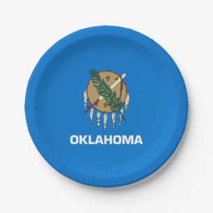 Oklahoma State Flag Paper Plate