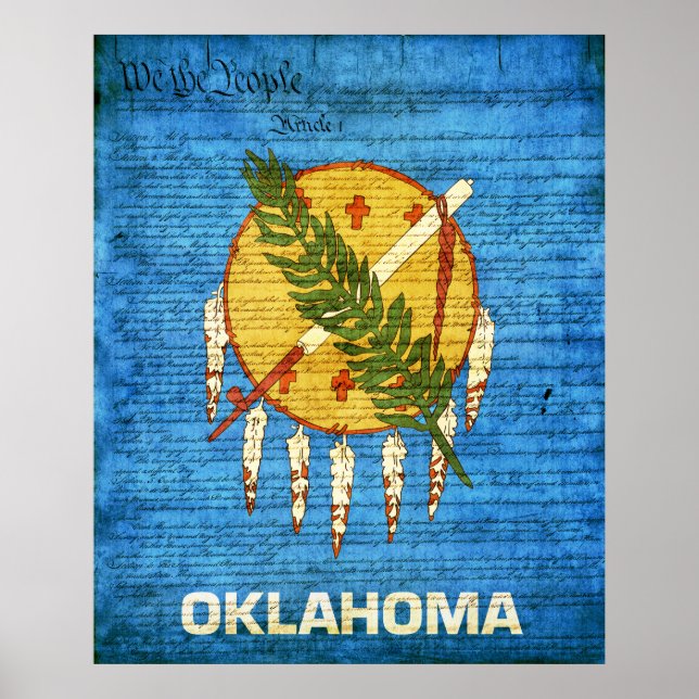 Oklahoma State Flag Poster (Front)