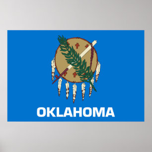 Oklahoma state flag poster