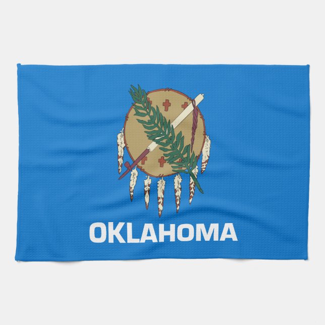Oklahoma State Flag Tea Towel (Horizontal)