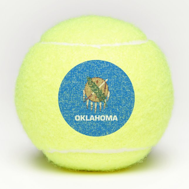 Oklahoma State Flag Tennis Balls (Front)