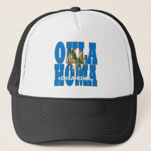 Oklahoma state flag trucker hat