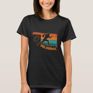 Oklahoma State Footbal Colourful Map T-Shirt