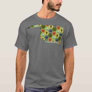 Oklahoma State Map Board Games T-Shirt