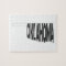 Oklahoma State Name Word Art Black