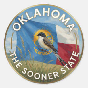 Oklahoma State Pride ✦ Sooner Heritage Classic Round Sticker