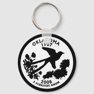 Oklahoma State Quarter Key Ring