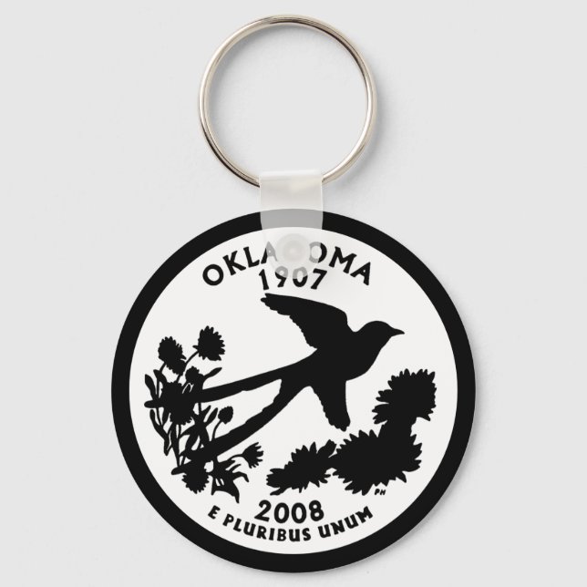 Oklahoma State Quarter Key Ring (Front)