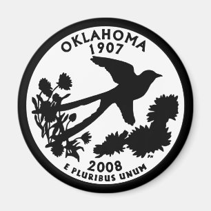 Oklahoma State Quarter Magnet