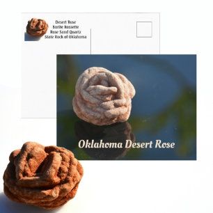 Oklahoma State Rock Desert Rose Photographic Postcard