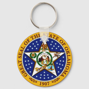 Oklahoma State Seal Key Ring