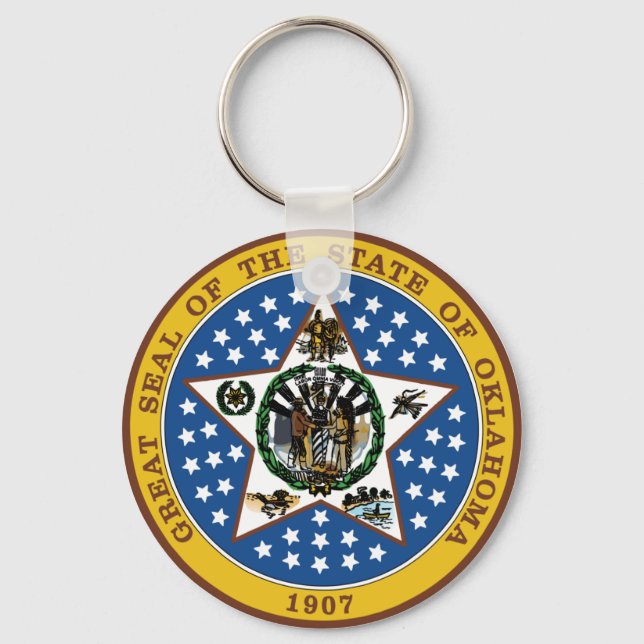 Oklahoma State Seal Keychain (Front)