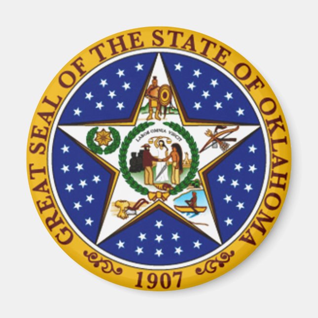 Oklahoma State Seal Magnet (Front)