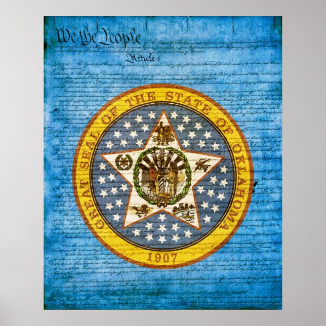 Oklahoma State Seal Poster (Front)