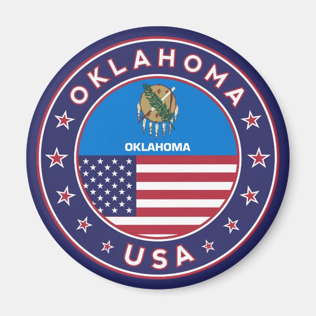 Oklahoma sticker, phone case magnet (Front)