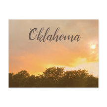 Oklahoma Sunset Postcard