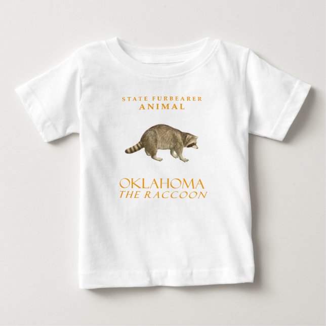 Oklahoma Territory Furbearer Animal The Racoon Baby T-Shirt (Front)
