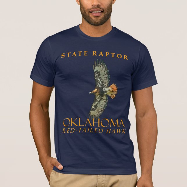 Oklahoma Territory Raptor The Red-Tailed Hawk T-Shirt (Front)