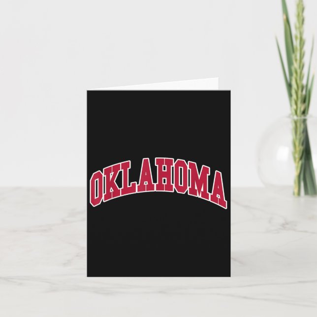 Oklahoma - Throwback Design  Card (Front)