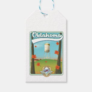 Oklahoma Travel poster Gift Tags
