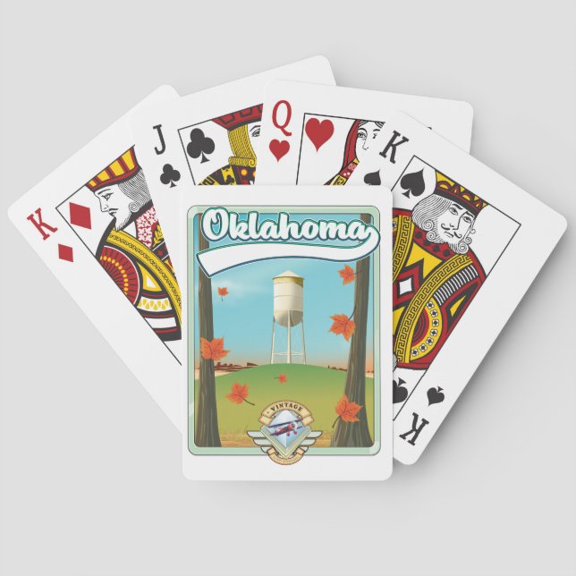 Oklahoma Travel poster Playing Cards (Back)