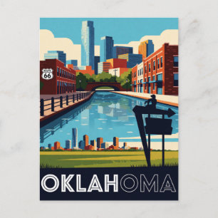 Oklahoma USA Route 66 Roadside Americana Travel 🛣 Postcard