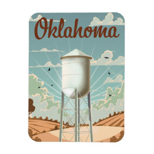 Oklahoma Water Tower Magnet