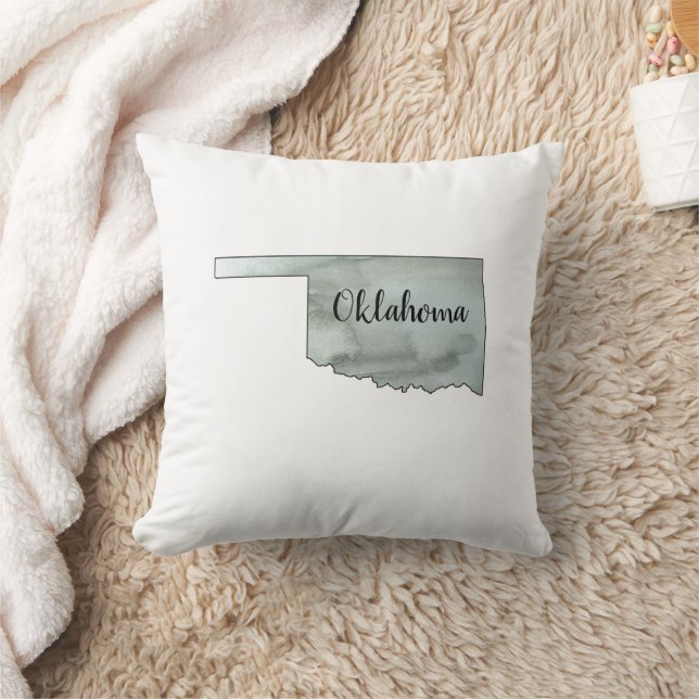 Oklahoma Watercolor Painting Cushion (Blanket)